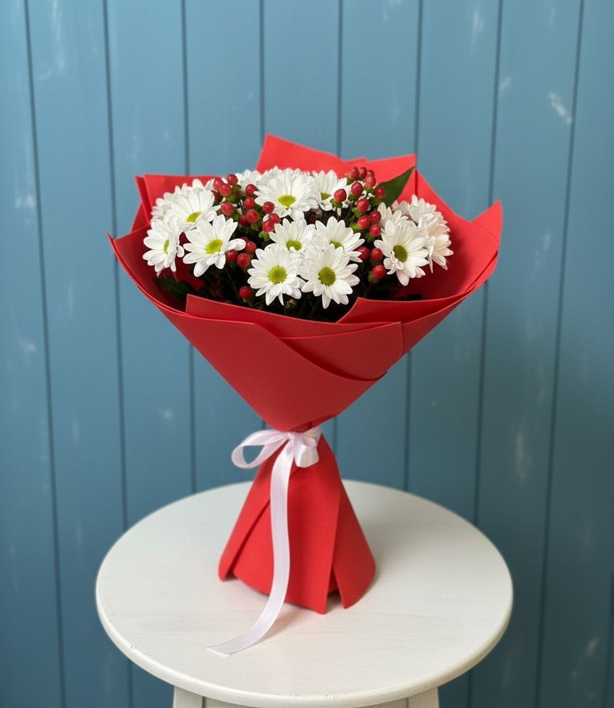 Букет цветов из: Хризантемы в Октябрьский Тульская область