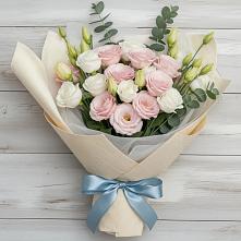 Букет цветов из:  Лизиантусы в Октябрьский Тульская область