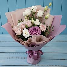 Букет цветов из:  Розы и Лизиантусы #REPLACE_PRED# Октябрьский Тульская область