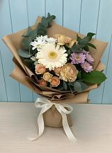 Букет цветов из:  Герберы и Хризантемы в Октябрьский Тульская область
