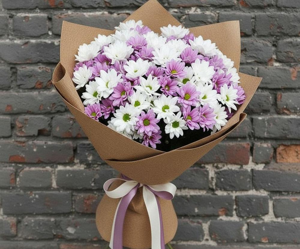 Букет цветов из: Хризантемы в Октябрьский Тульская область