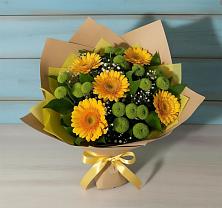 Букет цветов из:  Герберы и Хризантемы #REPLACE_PRED# Октябрьский Тульская область