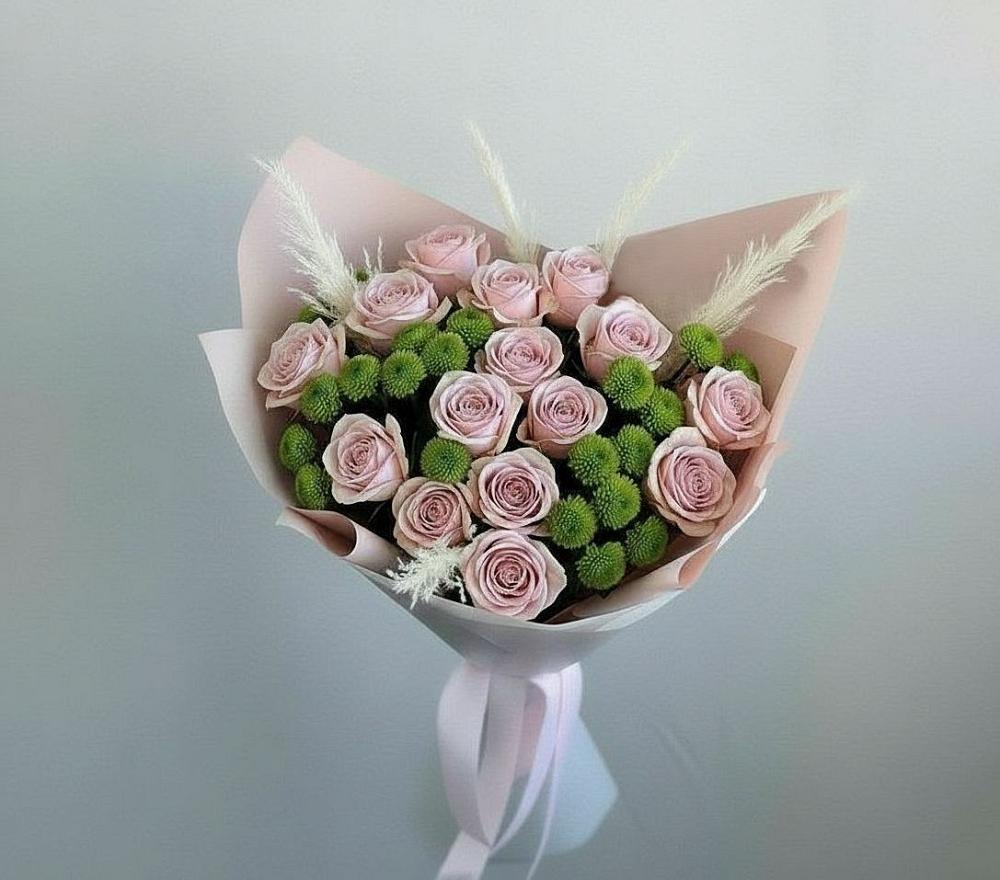 Букет цветов из: Розы и Хризантемы в Октябрьский Тульская область