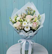 Букет цветов из:  Розы и Лизиантусы в Октябрьский Тульская область
