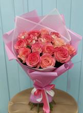 Букет 15 Розовых роз Равель в Октябрьский Тульская область