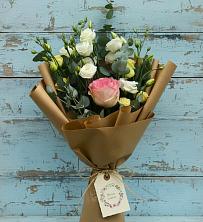Букет цветов из:  Розы и Лизиантусы в Октябрьский Тульская область